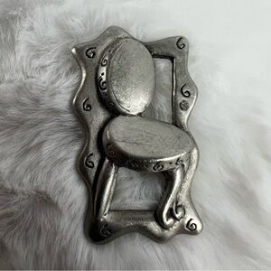 Vintage Seagull Canada Pewter Chair Brooch